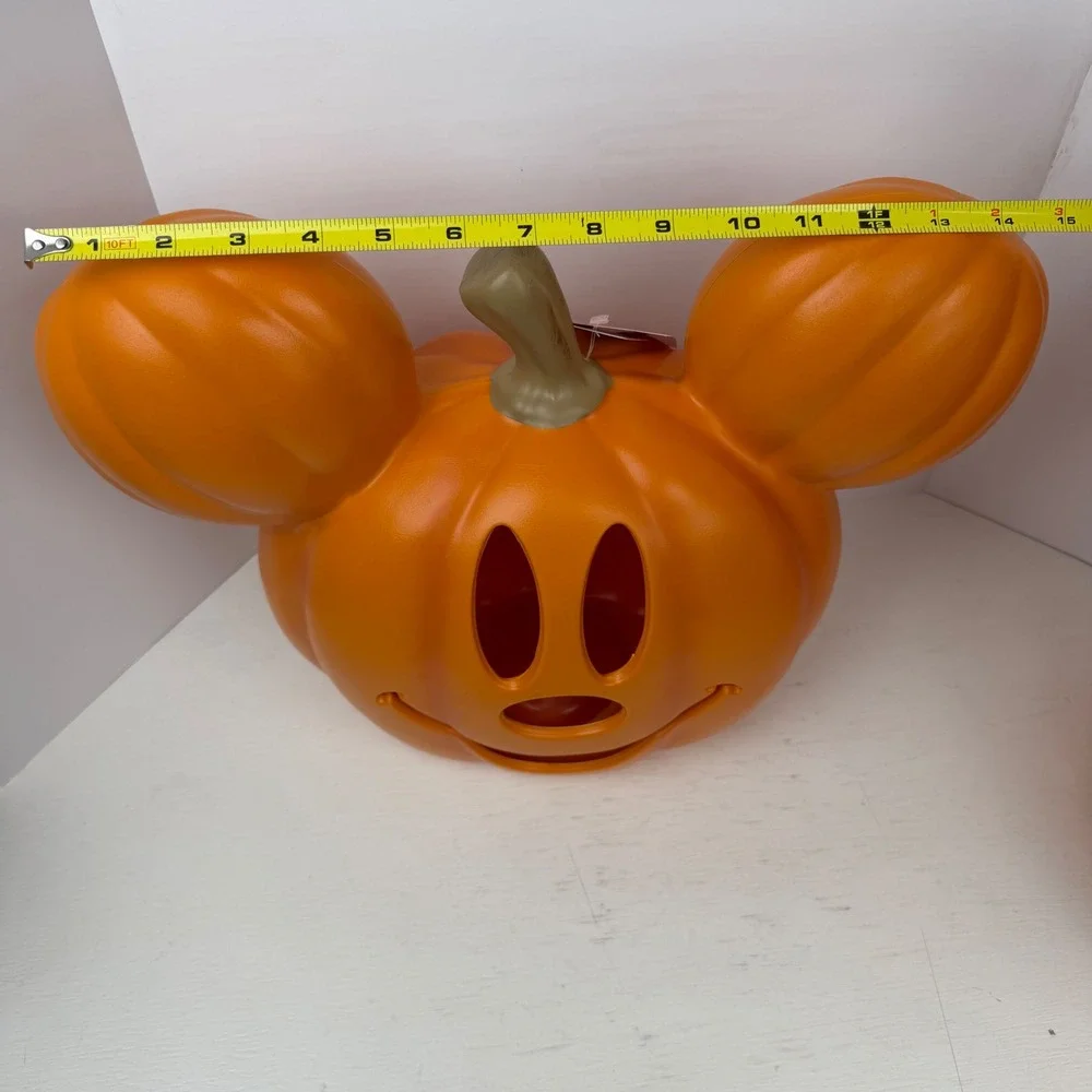 Disney Mickey Minnie Mouse Light Up Pumpkin Halloween Decor Set Orange - Picture 5 of 16